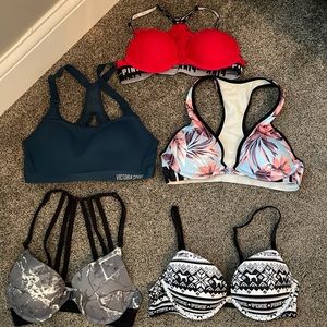 all PINK/ Victorias secret bra’s
